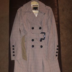 The Limited | Plaid Trench Coat